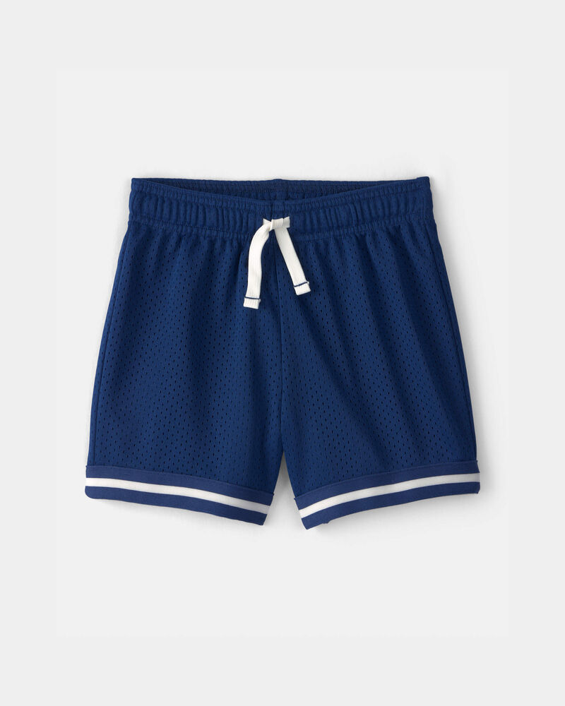 Tout-petit gar&ccedil;on - Short de sport en maille, &agrave; rayures - Bleu, image 1 sur 3 diapositives