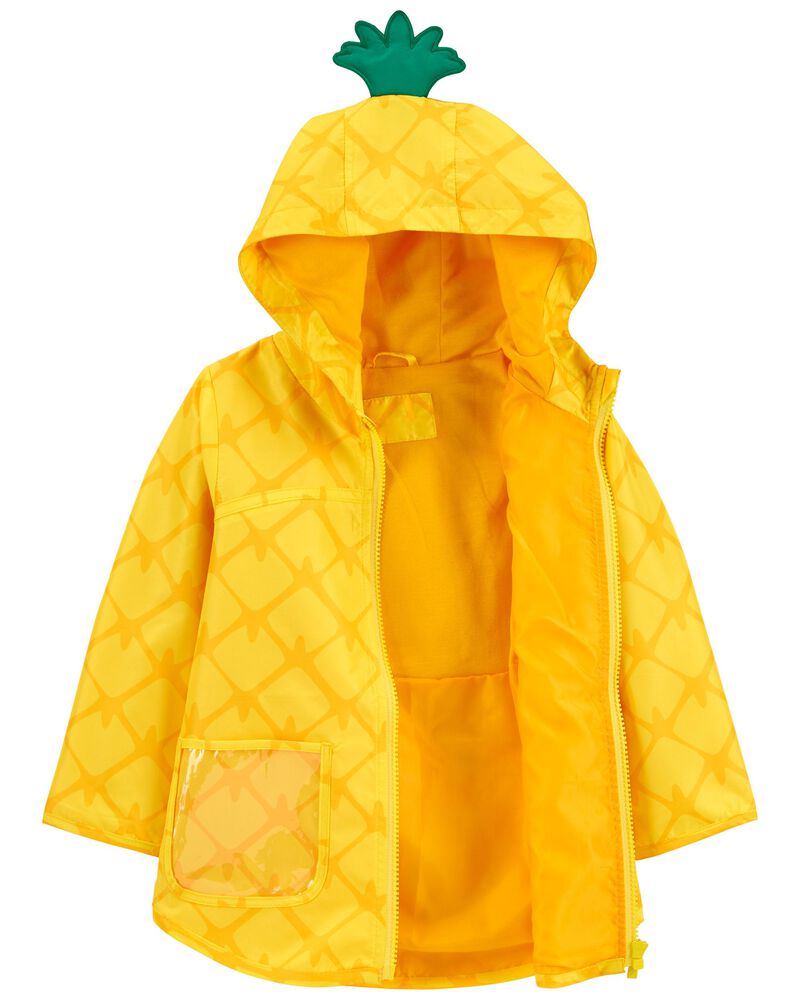 Pineapple Print Rain Jacket
