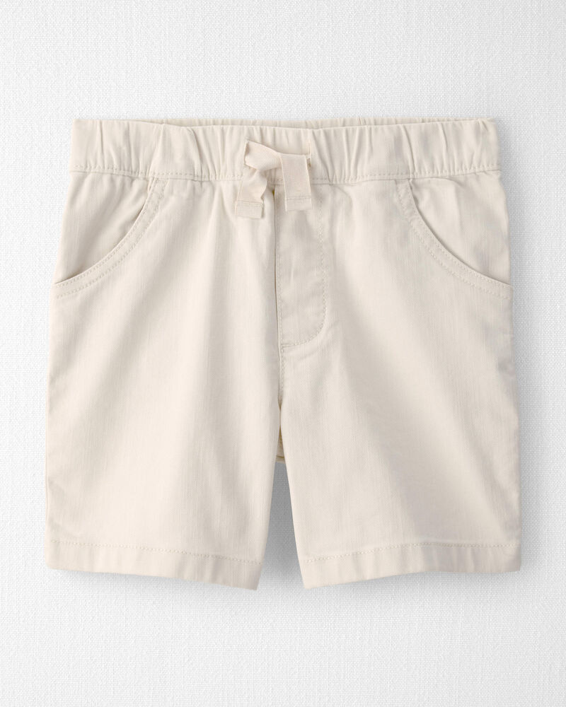 Boys Organic Cotton Shorts in Cream, image 1 of 5 slides