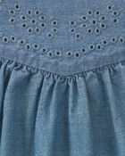 B&eacute;b&eacute; fille - Haut p&eacute;plum en chambray - D&eacute;lav&eacute; moyen, image 2 sur 2 diapositives