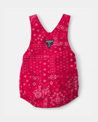 Baby Bandana Bubble Romper - Red, image 2 of 4 slides