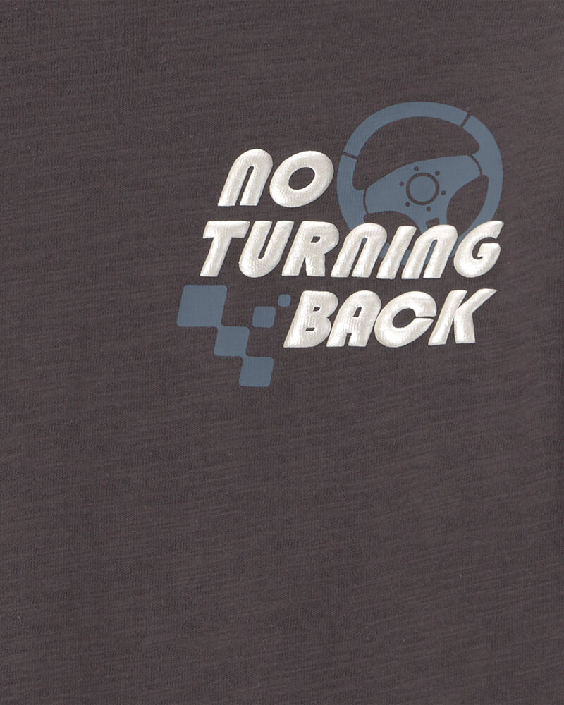Gar&ccedil;ons - Haut &agrave; manches longues &agrave; imprim&eacute; de moteur &laquo;No Turning Back&raquo; &ndash; Noir/Cr&egrave;me, image 3 sur 4 diapositives