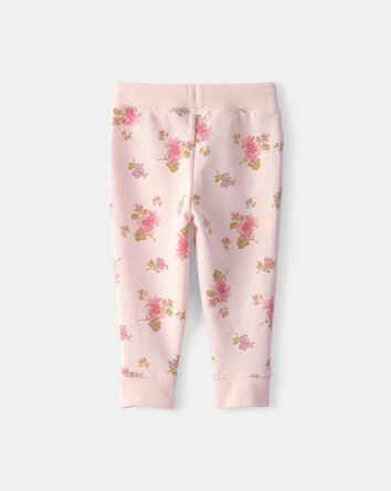 B&eacute;b&eacute; fille - Pantalon de jogging en tricot avec cordon de serrage, floral - Rose, 