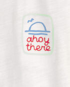 Toddler 'Ahoy There' Graphic Tee - White, image 5 of 6 slides