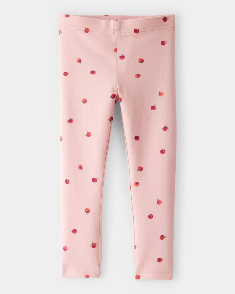 Toddler Girl Apple Print Leggings, image 1 of 4 slides