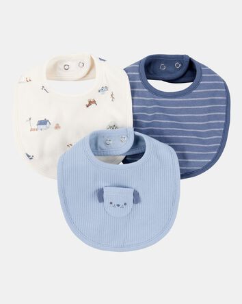 Baby 3-Pack Dog Bibs, 