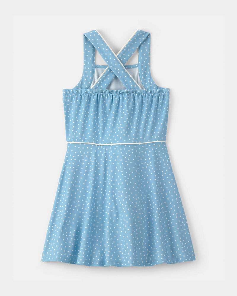 Filles - Robe de style sportif &agrave; pois - Bleu, image 2 sur 4 diapositives