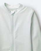 Toddler Full-Zip Long-Sleeve Rashguard - Light Green, image 6 of 6 slides