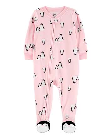 Baby 1-Piece Penguin Fleece Footie Pyjamas, 