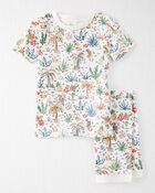 Tout-petit Ensemble pyjama en coton biologique à imprimé tropical, image 1 sur 4 diapositives