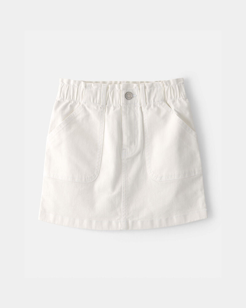 Girls Utility Skirt  - White, image 1 of 4 slides