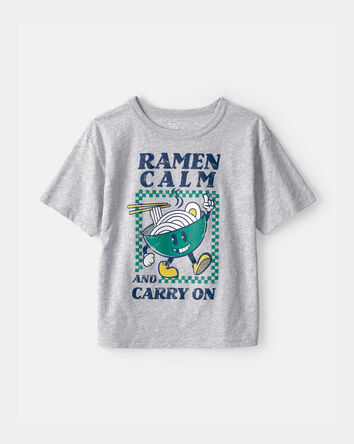 Gar&ccedil;ons - T-shirt &agrave; imprim&eacute; de nouilles ramen - Gris, 