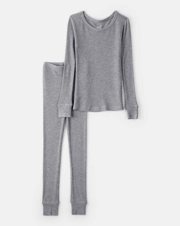 Boys PurelySoft Long-Sleeve 2-Piece pyjamas - Grey, 