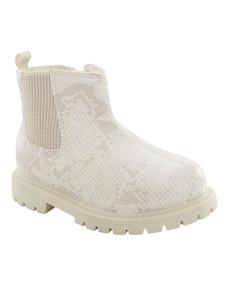 Enfant en bas &acirc;ge Bottes Chelsea en fausse peau de serpent, image 1 sur 6 diapositives