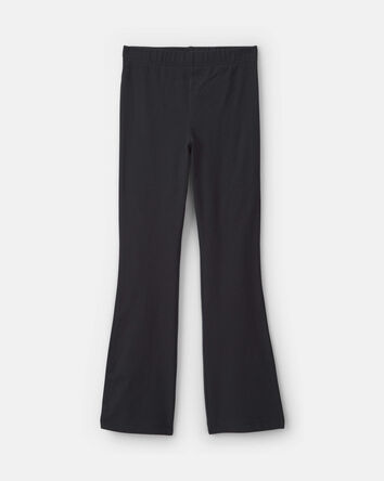 Girls Pull-On Stretch Flare Leggings - Black, 