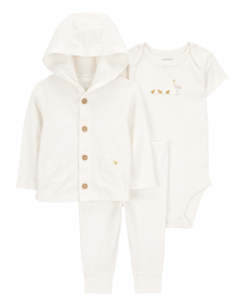 Baby 3-Piece Chick Little Cardigan Set, 