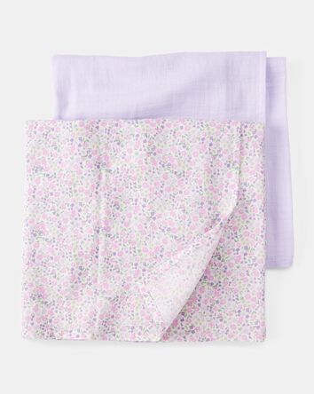 2-Pack Muslin Swaddle Blankets, 
