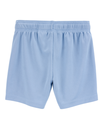 Toddler Solid Cotton Blend Shorts - Blue, 