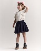 Toddler Girl Avenue Twirl™ Mini Skirt with Tulle - Navy, image 1 of 7 slides