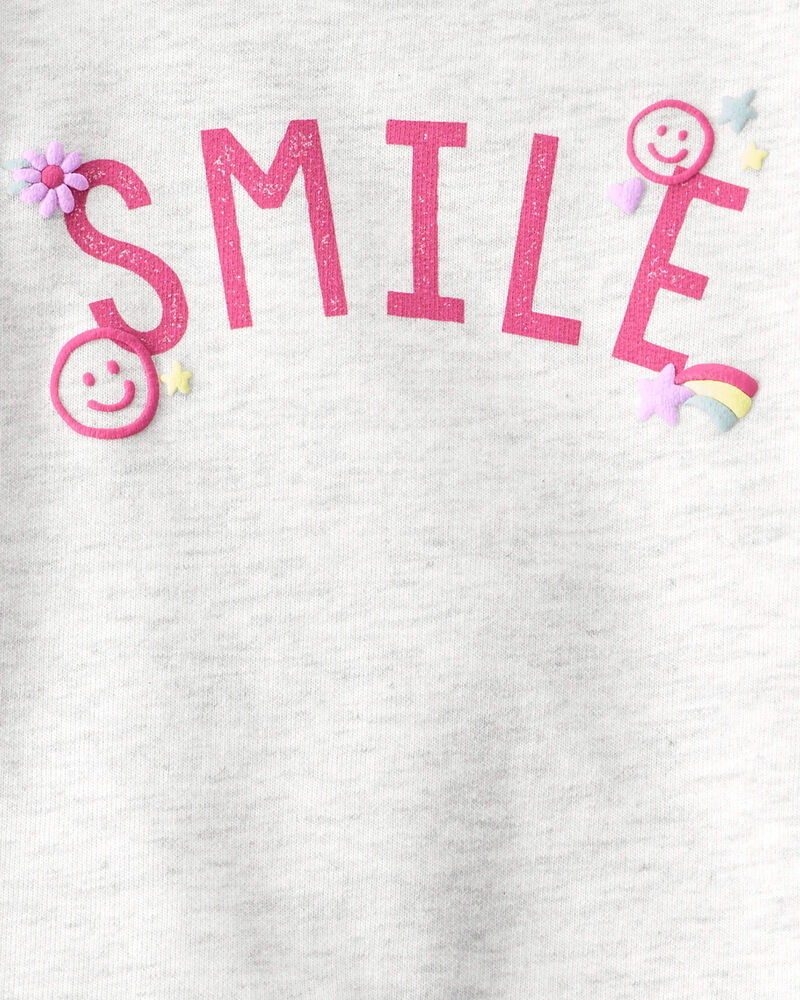 Baby Girl Smile French Terry Long-Sleeve Top & Skirt Set, image 4 of 6 slides