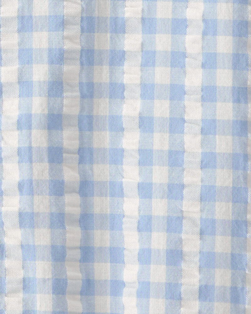 Baby Boy Gingham Romper Made with Organic Cotton, image 3 of 4 slides