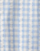 Baby Boy Gingham Romper Made with Organic Cotton, image 3 of 4 slides