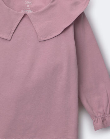 Toute-petit fille - Haut &agrave; col Claudine - Mauve, 