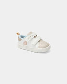 B&eacute;b&eacute; fille - Chaussures d&eacute;contract&eacute;es Every Step&reg; &agrave; c&oelig;urs - Blanc/Beige, image 1 sur 6 diapositives