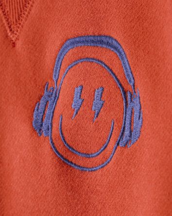 Boys Fleece Pullover Sweatshirt - Orange, 