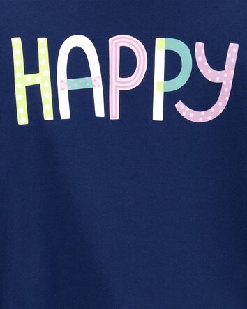 Toddler Happy Cotton Blend Peplum Tee, 
