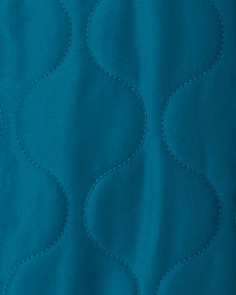 Baby Boy Quilted Long-Sleeve Jumpsuit - Blue, image 4 of 5 slides