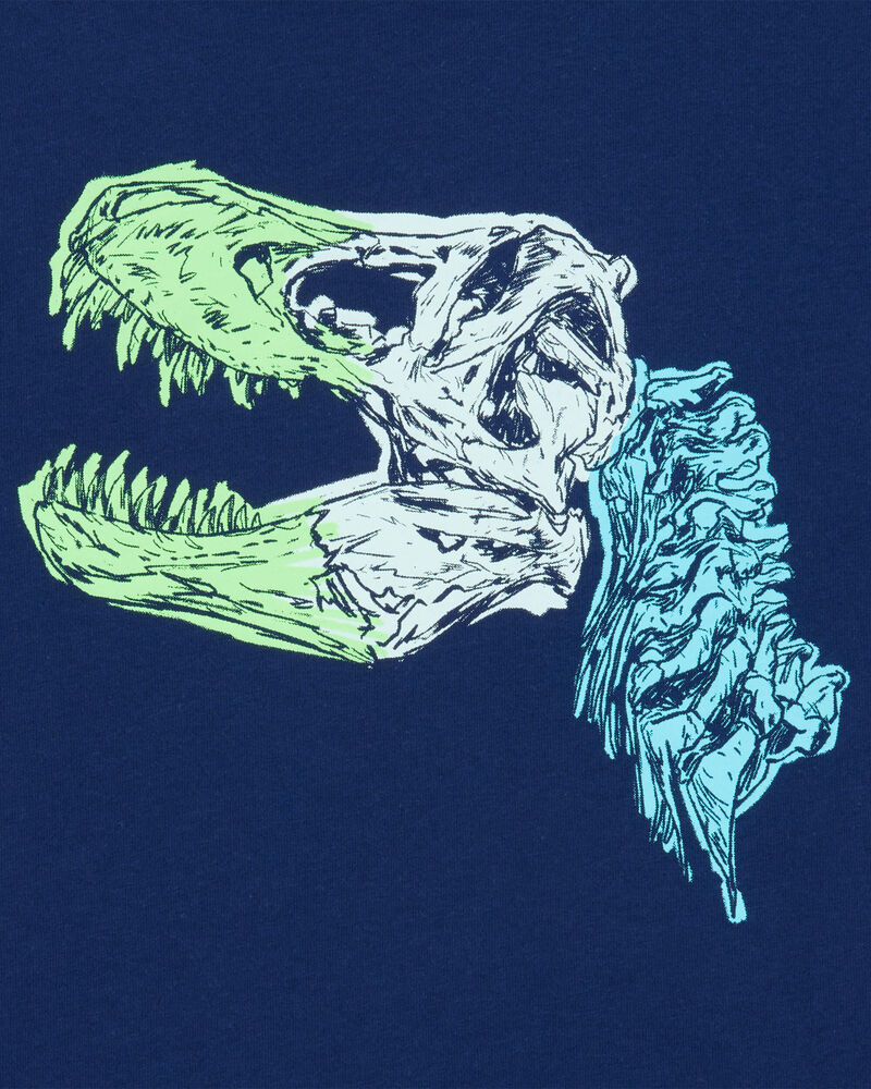 Boys Dinosaur Short-Sleeve Graphic Tee - Navy, image 2 of 3 slides