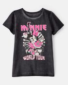 Filles - T-shirt &agrave; manches courtes &agrave; imprim&eacute; musique Minnie Mouse Disney&copy; - Noir, rose, image 1 sur 4 diapositives