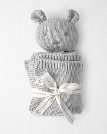 Baby Organic Cotton Bear Lovey, 