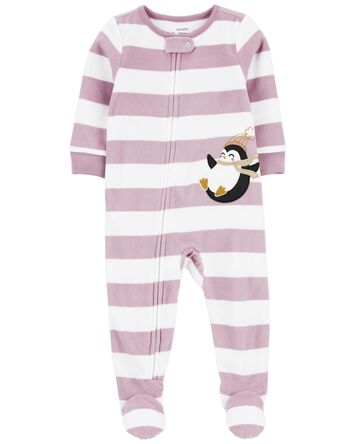 1-Piece Penguin Fleece Footie Pyjamas, 