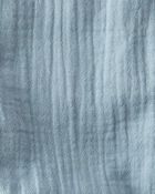 Baby Organic Cotton Gauze Overalls in Blue Creek, image 4 of 5 slides