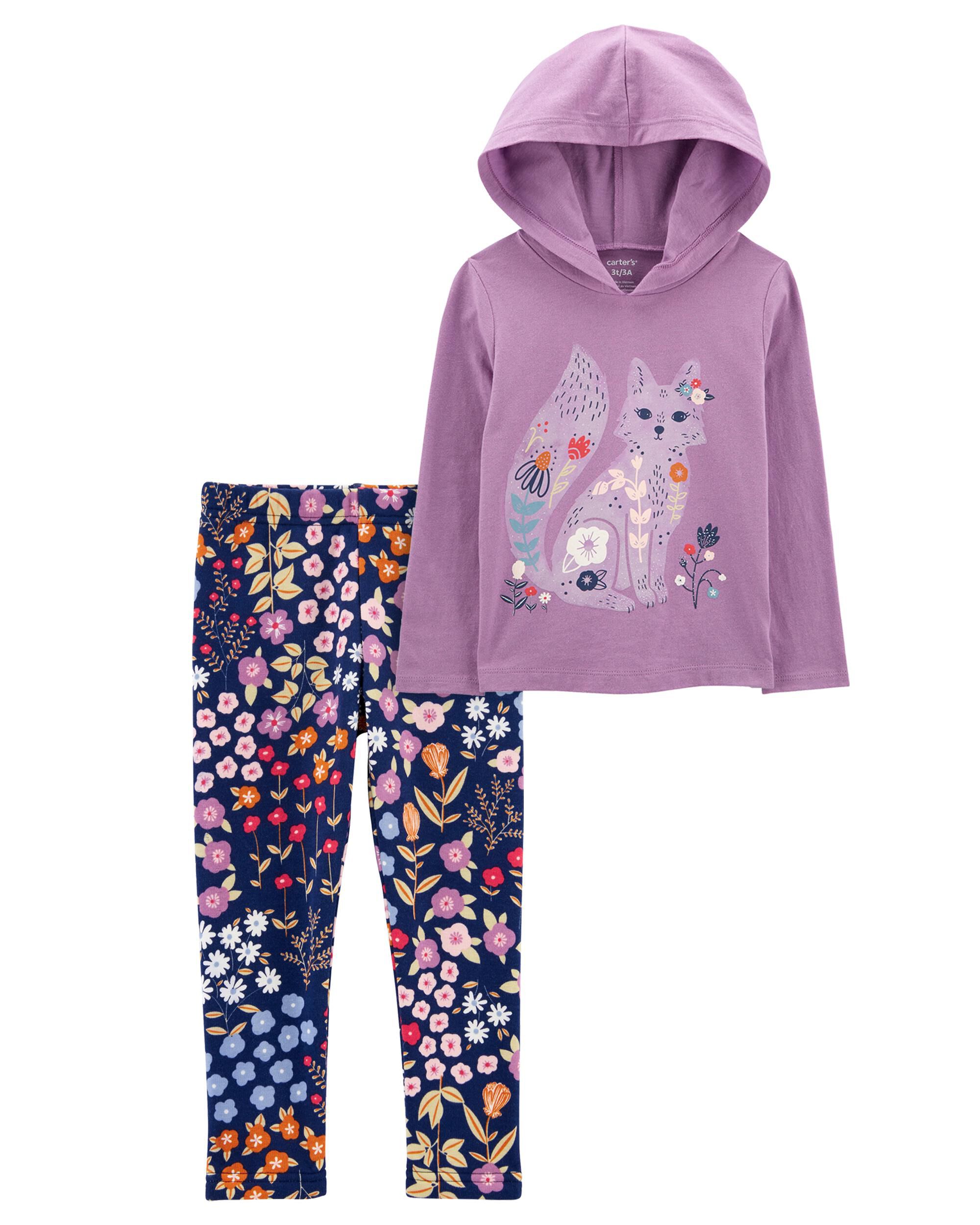 Multi Baby 2 Piece Fox Jersey Hoodie Cozy Leggings Carter s
