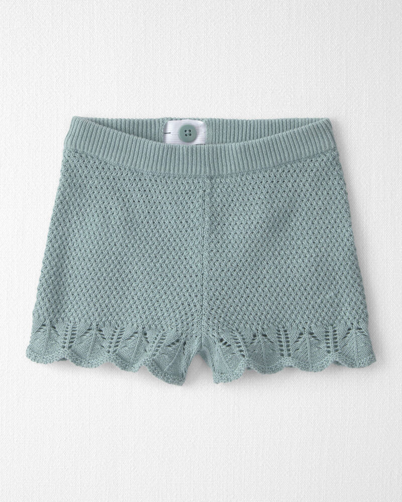 Baby Girl 2-Piece Organic Cotton  Knit Top & Short Set, image 2 of 5 slides
