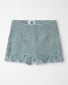 Baby Girl 2-Piece Organic Cotton  Knit Top & Short Set, image 2 of 5 slides