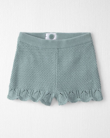 Baby Girl 2-Piece Organic Cotton  Knit Top & Short Set, 