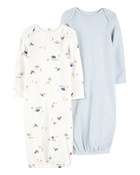 Baby 2-Pack Sleeper Gowns, image 1 of 5 slides