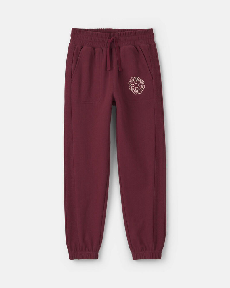 Boys French Terry Joggers - Burgundy, image 1 of 5 slides