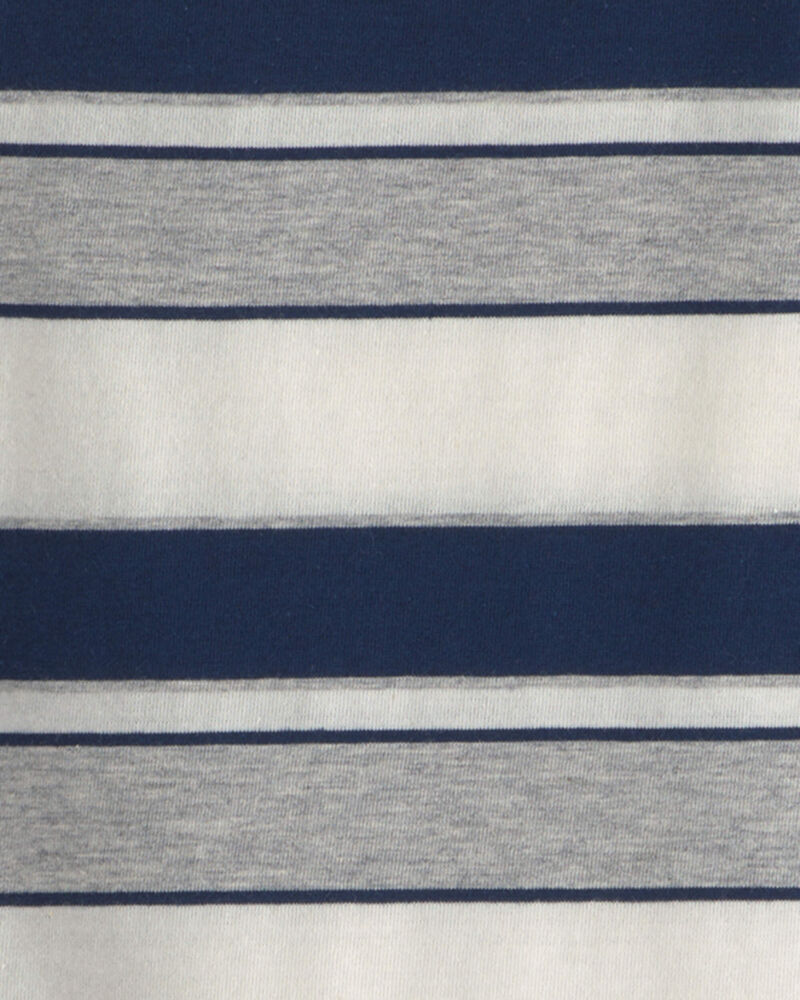 Toddler Boy Striped Short-Sleeve T-Shirt - Blue/Grey, image 2 of 3 slides