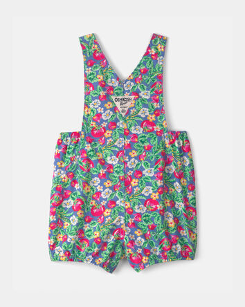 B&eacute;b&eacute; fille - Salopette courte, jardin de fleurs, 