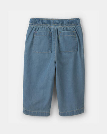 B&eacute;b&eacute; - Pantalon &agrave; jambe droite en chambray - D&eacute;lav&eacute; clair, 