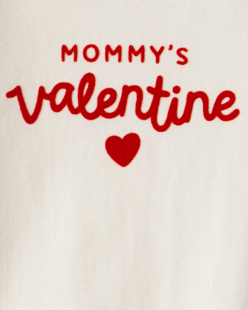 Baby Boy Mommy's Valentine Long-Sleeve Graphic Bodysuit - Cream, image 3 of 4 slides
