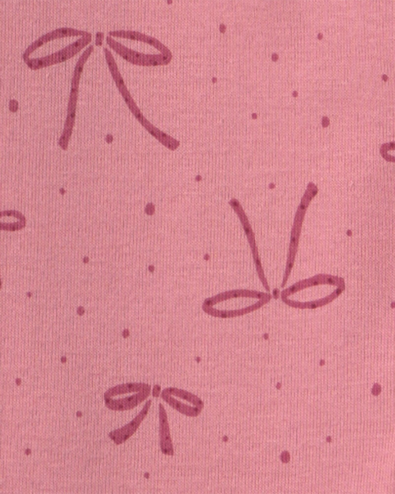 B&eacute;b&eacute; fille - Pyjama ajust&eacute; 4 pi&egrave;ces en 100 % coton &agrave; motif ourson et fanion &ndash; Rose/Cr&egrave;me, image 4 sur 4 diapositives