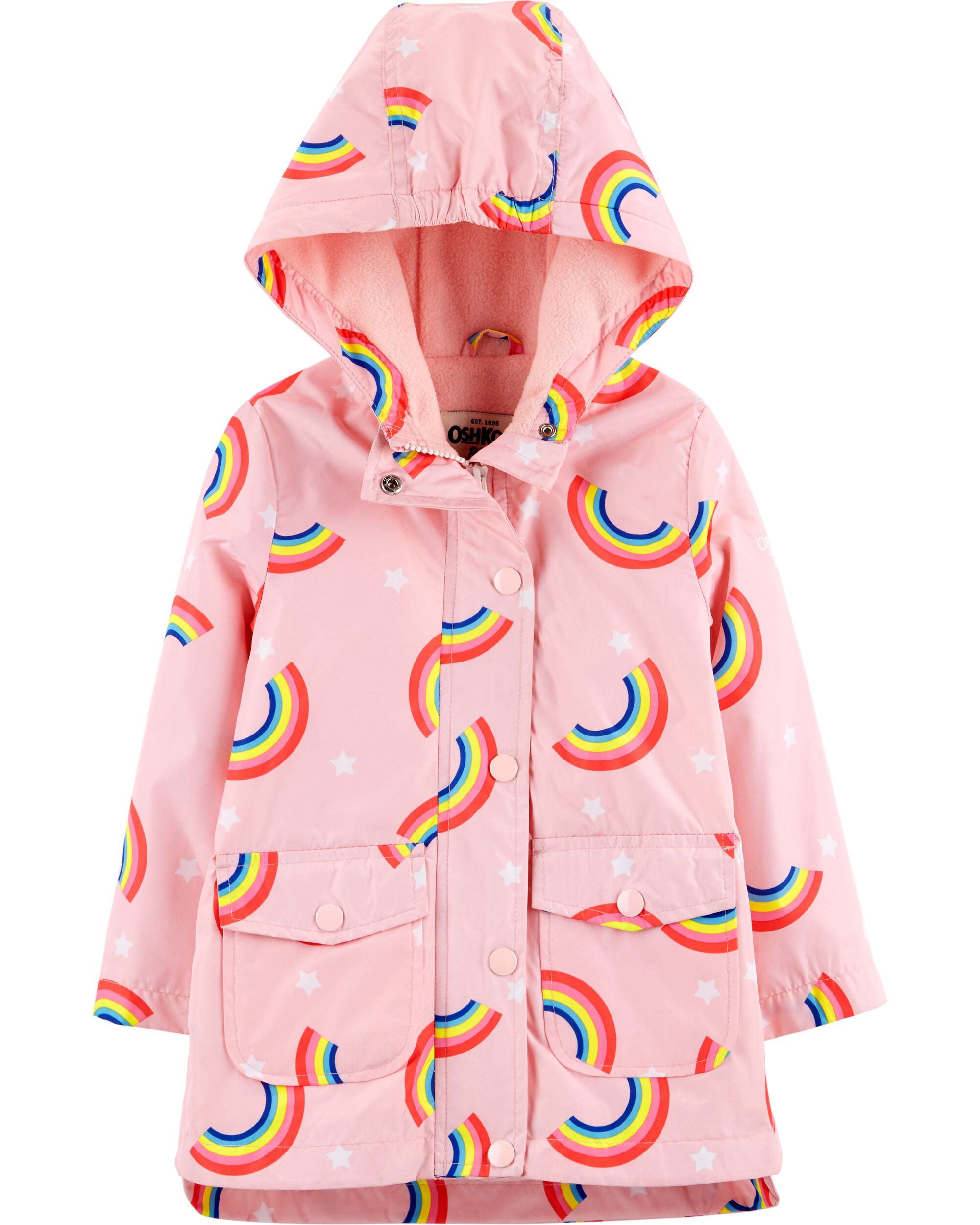 Toddler Girl FleeceLined Rainbow Rain Jacket Carter’s OshKosh Canada