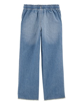 Kid Pull-On Wide Leg Denim Pant, 