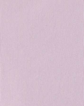 Girls Ribbed Long-Sleeve Top - Purple, 